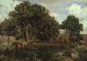  Jean Baptiste Camille  Corot Forest of Fontainebleau Spain oil painting artist